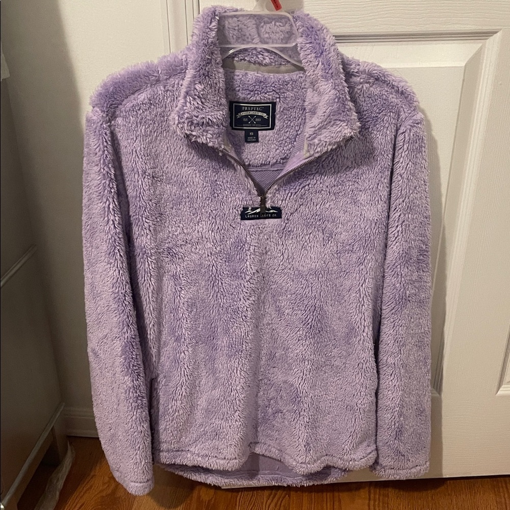 Lauren James Lavender Fleece Quarter-Zip